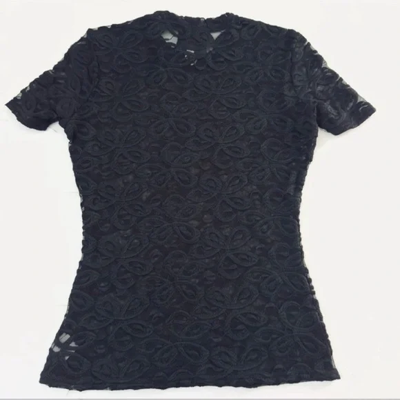 Johnny Was Astrid Black Lace Blouse